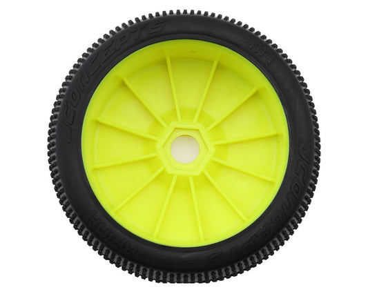 JConcepts 4114-22 Arina Pre-Mounted 1/8th Buggy Tires (Yellow) (2) (Green)