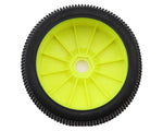 JConcepts 4114-22 Arina Pre-Mounted 1/8th Buggy Tires (Yellow) (2) (Green)
