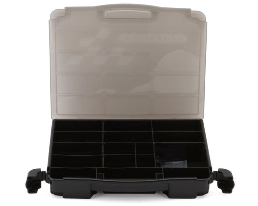 JConcepts 5128-28 Parts Storage Box (Black/Smoke Grey) (14.5x11x2.37")