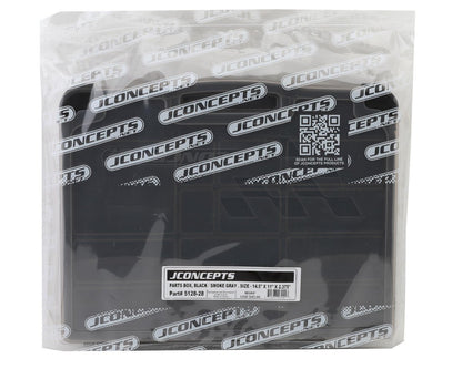 JConcepts 5128-28 Parts Storage Box (Black/Smoke Grey) (14.5x11x2.37")