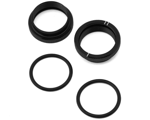 Kyosho IF470-03BKB MP9 TKI4 Big Bore Shock Adjustable Collars w/ O-Rings (Black) (2)
