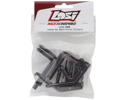 Losi LOS-1896 22S Sprint Header Set (Black Chrome)