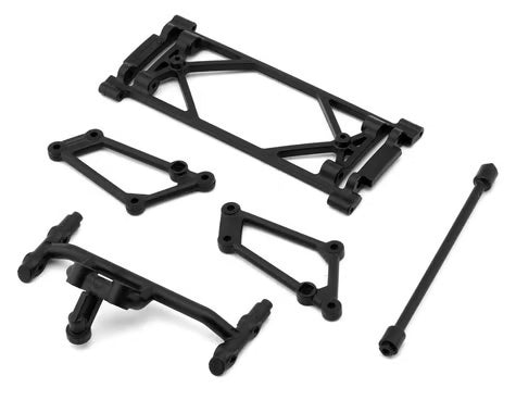 Losi LOS-2423 22S Sprint Front Wing Mount Set (Black)