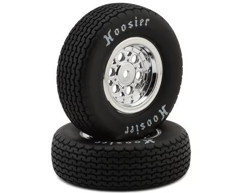 Losi LOS-2430 22S Sprint Front Pre-Mounted Hoosier Tires (Chrome) (2) (Soft)
