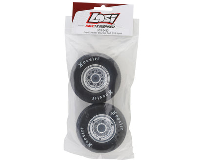 Losi LOS-2430 22S Sprint Front Pre-Mounted Hoosier Tires (Chrome) (2) (Soft)