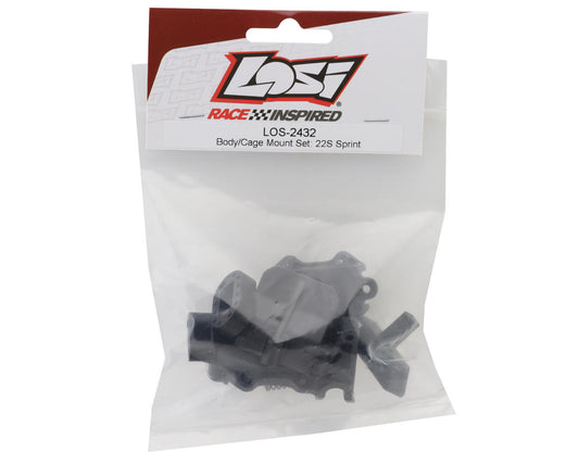 Losi LOS-2432 22S Sprint Body & Cage Mount Set (Black)