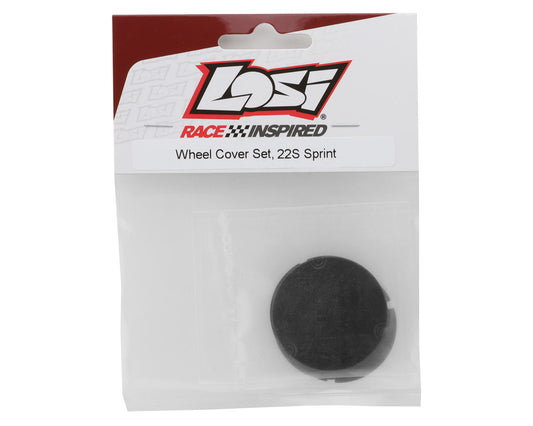 Losi LOS-2886 22S Sprint Wheel Cover Set (Black) (4)