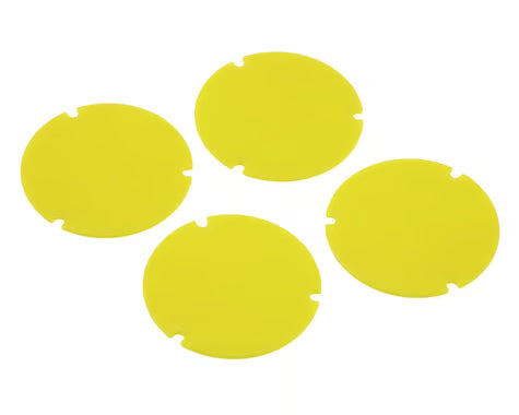 Losi LOS-2887 22S Sprint Wheel Cover Set (Yellow) (4)