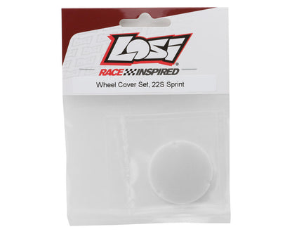 Losi LOS-2888 22S Sprint Wheel Cover Set (White) (4)