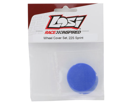 Losi LOS-2889 22S Sprint Wheel Cover Set (Blue) (4)