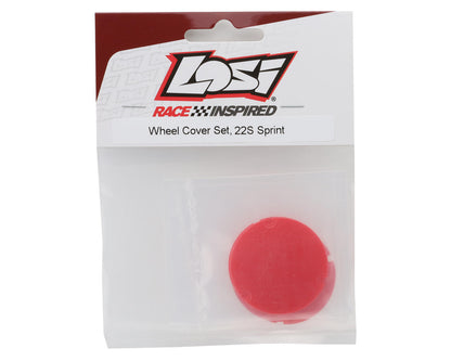 Losi LOS-2890 22S Sprint Wheel Cover Set (Red) (4)