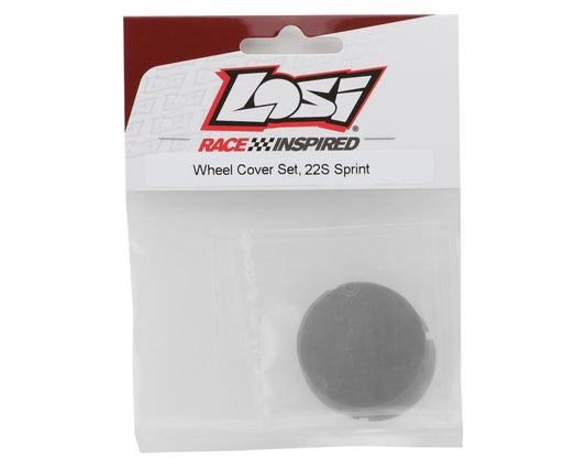 Losi LOS-2891 22S Sprint Wheel Cover Set (Silver) (4)