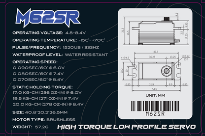 MACH-1 Racing / Low Profile 1/10 Digital Servo M62SR M1 series 20 (25T)