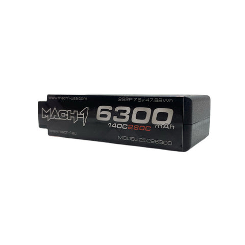 Mach-1 Racing 2S 140C HV 6300mAh Shorty LiPo Battery