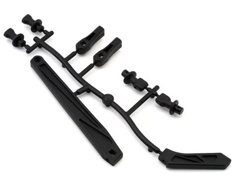 Mugen E2163b Mugen Seiki MBX8T/MBX8TE Body Mounts & Chassis Braces Set