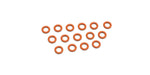 Kyosho ORG06B Silicone O-Ring(P6/Orange) 15Pcs ORG06B