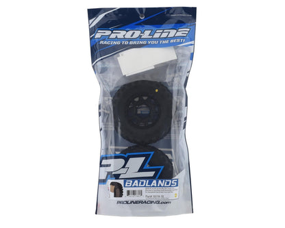 Pro-Line 10174-10 Badlands MX28 Belted 2.8" Pre-Mounted Truck Tires (2) (Black) (M2) w/Raid 6x30 Removable Hex Wheels