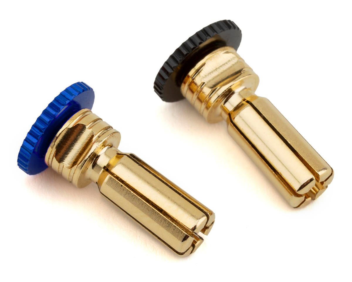 ProTek RC PTK-5081 Twist Lock Adjustable Bullet Plug Grips w/5mm Bullets (Black/Blue)