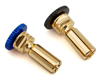 ProTek RC PTK-5081 Twist Lock Adjustable Bullet Plug Grips w/5mm Bullets (Black/Blue)