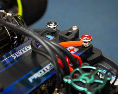 ProTek RC PTK-5081 Twist Lock Adjustable Bullet Plug Grips w/5mm Bullets (Black/Blue)