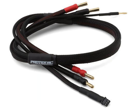 ProTek RC PTK-5342 2S High Current Charge/Balance Adapter (4mm to 5mm Solid Bullets) (10awg Wire) (24")