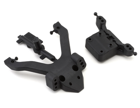 Team Associated 71183 RC10B6.4 Factory Team Angled Top Plate & Ballstud Mount (Carbon) (RC10SC6.4/RC10T6.4)