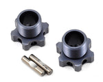 Tekno RC TKR5071B Aluminum 17mm Lightened Hex Wheel Hub Set (Gun Metal) (2) (+1mm Offset)