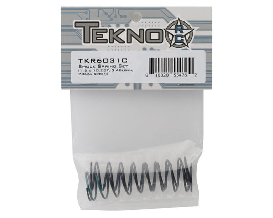 Tekno RC 78mm Rear Shock Spring Set (2) (Green)