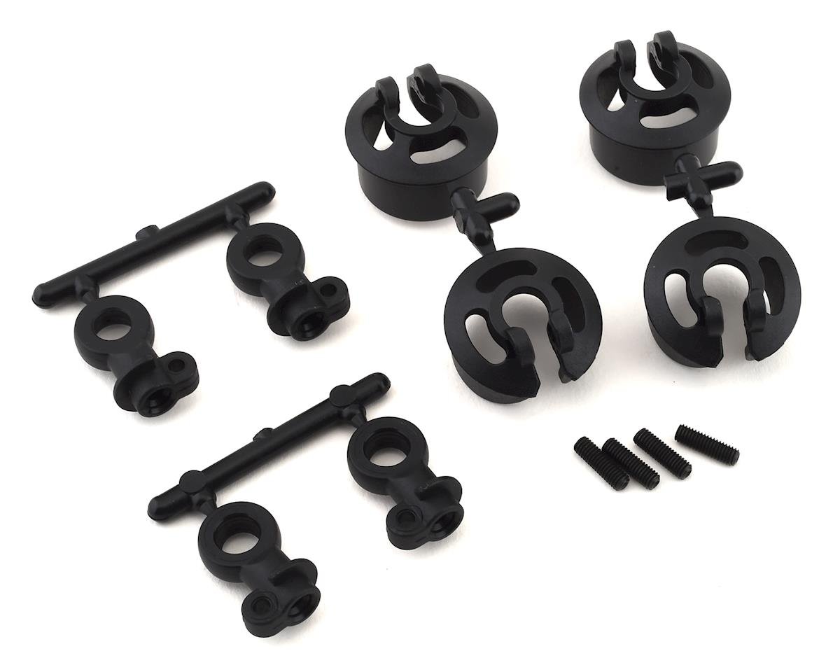 Tekno RC TKR6140C Large Radius Locking Shock Rod End & Spring Perch Set