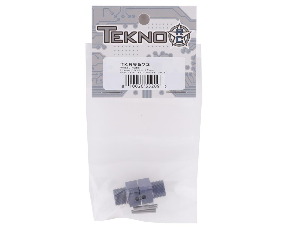 Tekno RC TKR9673 ET/NT48 2.0 Aluminum 17mm Hex Wheel Hub Set (Gun Metal) (2) (+4mm Offset)