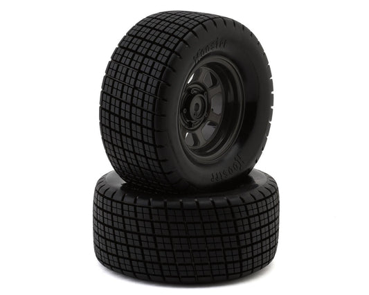 Traxxas 10474X Slash® Modified Hoosier® Pre-Mounted Dirt Oval Tires (Grey) (2) (Rear) w/12mm Hex