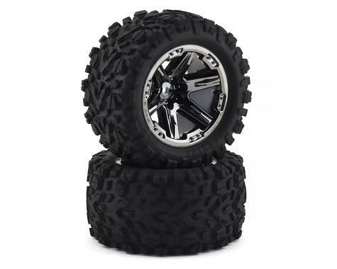 Traxxas 6773x Talon EXT 2.8" Pre-Mounted Tires w/RXT Wheels (2) (Black Chrome)