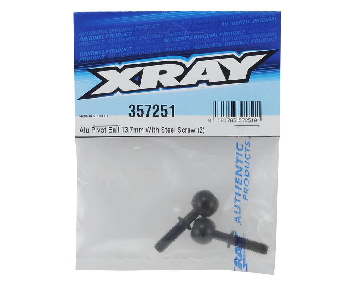 XRAY 357251 13.7mm Aluminum Pivot Ball (2)