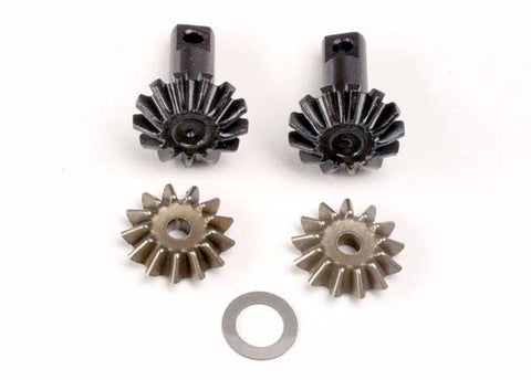 Traxxas 4982 Diff gear set: 13-T output gear shafts (2)/ 13-T spider gears (2)/ spider shaft (1)/ 6x10x0.5mm PTFE-coated washer (1) 0.045