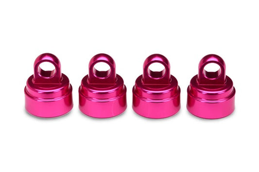 Traxxas 3767P - Shock caps, aluminum (pink-anodized) (4) (fits all Ultra Shocks)