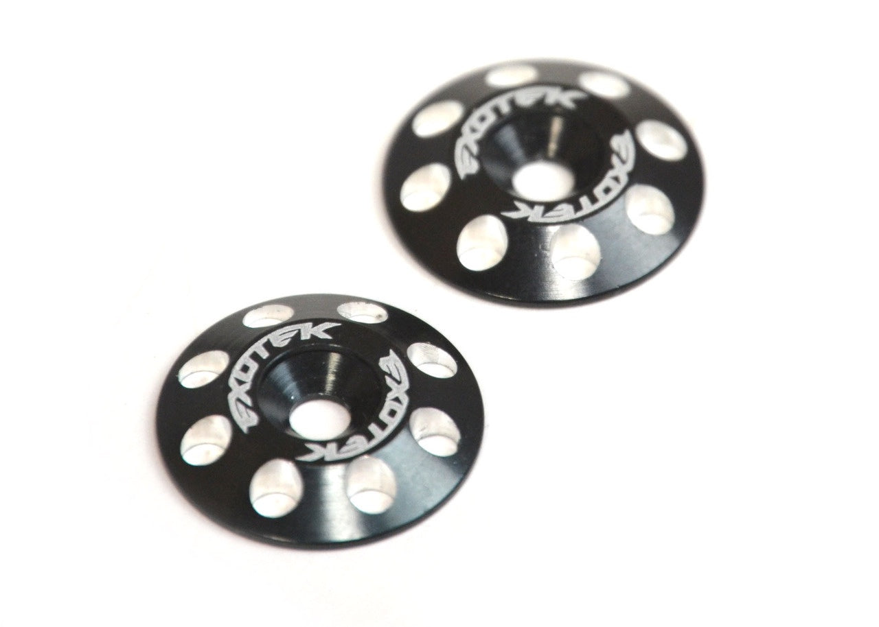 Exotek 1678BLK FLITE WING BUTTONS V2, 6061 2 pack