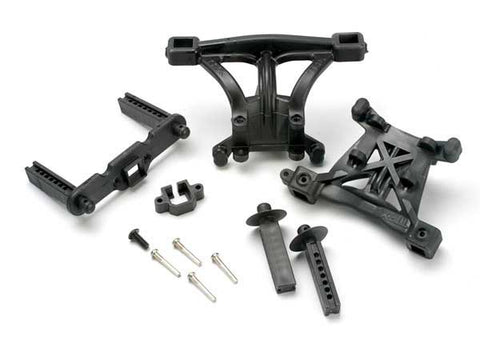 Traxxas 5314 - Body mounts, front & rear/ body mount posts, front & rear/ 2.5x18mm screw pins (4)/ 4x10mm BCS (1) -