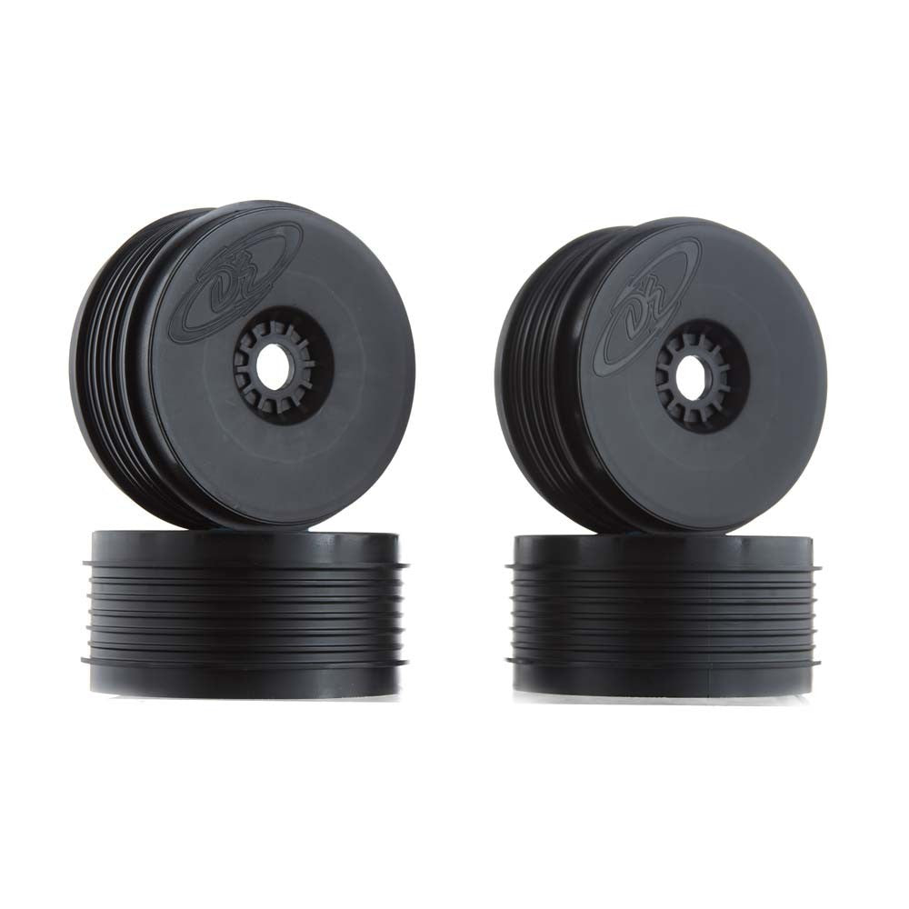 DE Racing DER-PSB-8B "SpeedLine PLUS" 1/8 Buggy Wheel (4) (Black)..