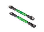 Traxxas 3643G Camber links, front (TUBES green-anodized, 7075-T6 aluminum, stronger than titanium) (83mm)