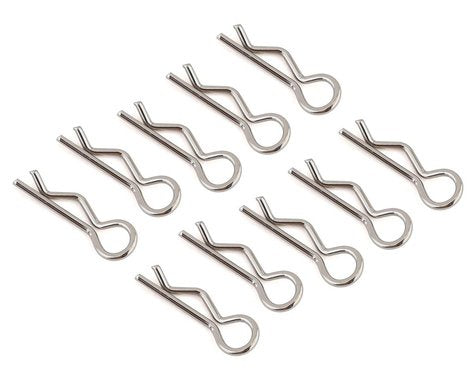 JConcepts 2840S Compact Angled Body Clips (10) (Silver)