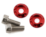 Team Brood TBR-M3MWKITHSR8 M3 Motor Washer Heatsink w/Screws (Red) (2) (8mm)