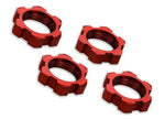 Traxxas 7758R Wheel nuts, splined, 17mm, serrated (red-anodized) (4) 0.022