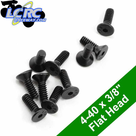 ProTek RC PTK-H-7102 4-40 x 3/8" Flat Head Screws (10)