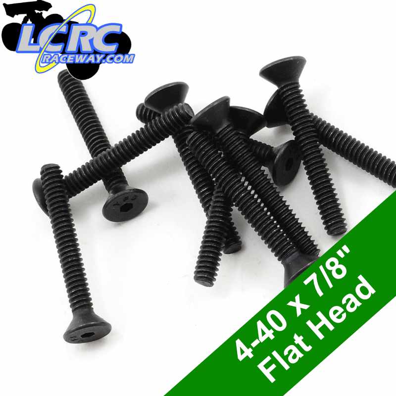 ProTek RC PTK-H-7107 4-40 x 7/8" Flat Head Screws (10)