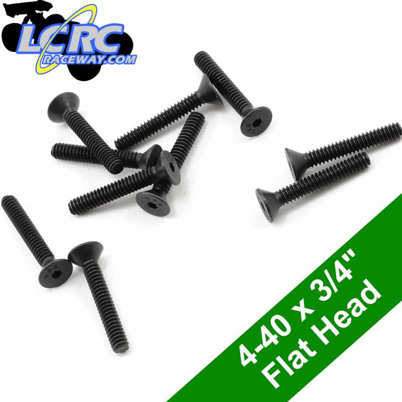 ProTek RC PTK-H-7106 4-40 x 3/4" Flat Head Screws (10)