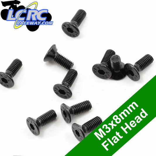 ProTek RC PTK-H-2202 3x8mm Flat Head Screws (10)