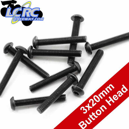 ProTek RC PTK-H-3207 3x20mm Button Head Screws (10)