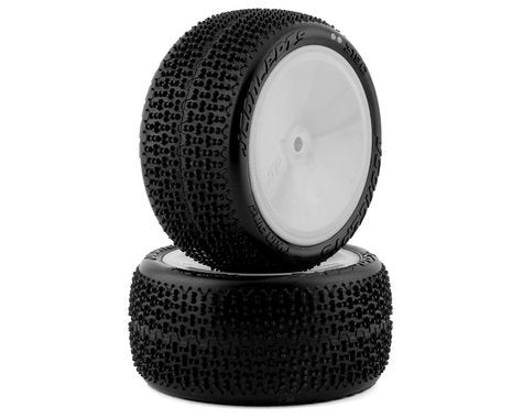 JConcepts 3190-101021 Twin Pins 2.2" Pre-Mounted Rear Buggy Carpet Tires (White) (2) (Pink) w/12mm Hex