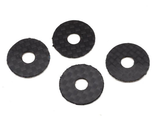1UP Racing 1UP10402 1/10 Sized 5mm Carbon Fiber Body Washers (4) 10402