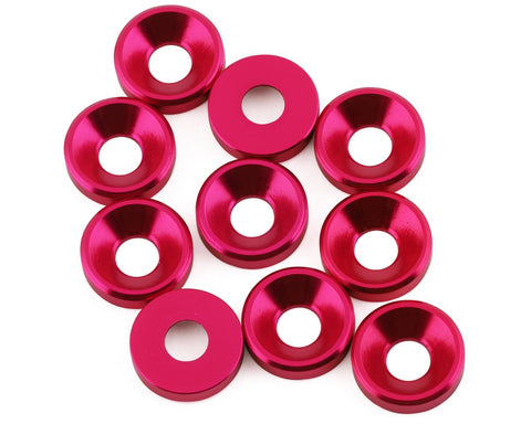 1UP Racing 1UP80349 3mm Countersunk Washers (Pink) (10)